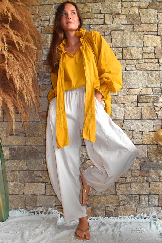 Larc Poet Blouse Mustard